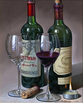 Red Wine by Candlelight